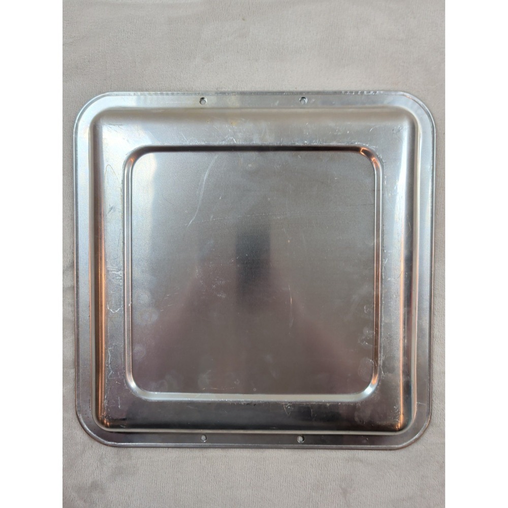 Vintage Square Stainless Steel Steamer Tray Set Slotted and Solid Insert 12.5in - Picture 5 of 5